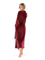 Dámsky župan Siena s kapucňou 3156 oversized bordový - Vestis