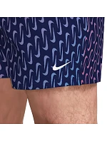 Plavky Nike Breaker Swoosh Link Midnig v tmavomodrej, ružovej a fialovej farbe NESSG577 440