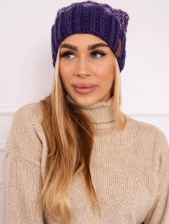 Milano fleecová čiapka K203 purple melange+darček purple
