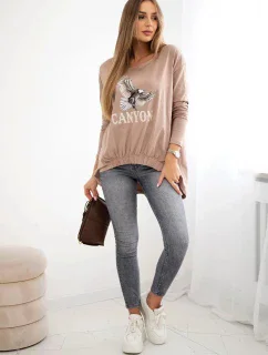 Dámska blúzka s orlom a nápisom Canyon camel