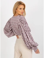 Dámska košeľa LK KS 509017 1.97 biela a ružová - FPrice