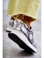 Dámská sportovní obuv na klínku GOE KK2N4083 stříbrne