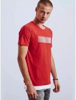 Pánske tričko s potlačou červené FashionStreet RX4651