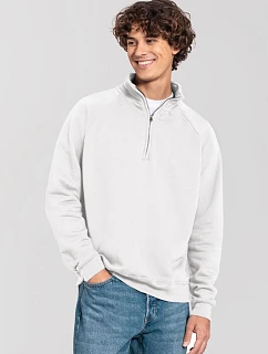 Fruit of the Loom Iconic Premium Zip Neck Sweat Ťažká mikina s 1/4 zipsom 16.2288 biela