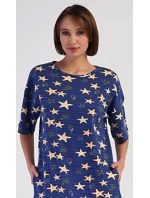 Dámske domáce šaty s trojštvrťovými rukávmi Stars