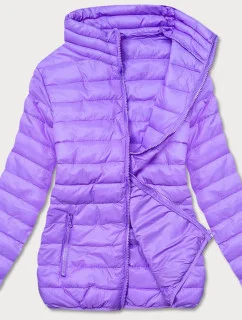 Svetlo fialová ľahká dámska prešívaná bunda (58M23037-37)