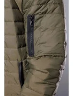 Pánska prešívaná khaki bunda bomber (MY02-3) Pánska prešívaná khaki bunda bomber (MY02-3)
