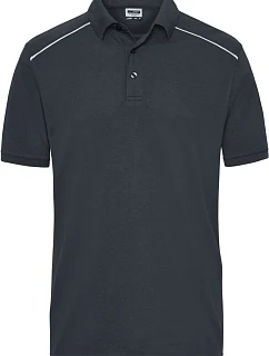 Daiber JN 892 Pánske pracovné polo z piké „Solid“ 02.0892 carbon
