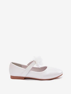 Detské balerínky Vinceza 13277 White pearl