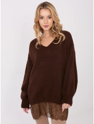 Jumper IN SW 33681.05P tmavohnedý