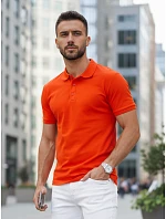 FashionStreet oranžová pánska polokošeľa PX0609