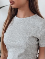 Dámske pruhované mini šaty RIBBINA svetlo šedá FashionStreet EY2577 Dámske pruhované mini šaty RIBBINA svetlo šedá FashionStreet EY2577