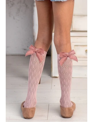 DETSKÉ PONOŽKY S ČIPKOVANOU APLIKÁCIOU DR2506