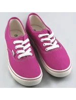 Dámske šnurovacie tenisky vo fuchsijovej farbe (A8865)