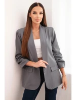 Bunda s chlopňou elegantná tmavosivá