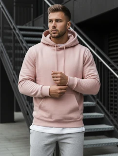 Ružová pánska mikina FashionStreet BX4845
