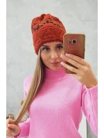 Dámska čiapka Kira K374 červená+čierna