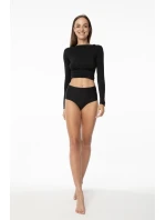 Jednoduché tričko s dlhým rukávom čierne - Julimex Jednoduché tričko s dlhým rukávom čierne - Julimex