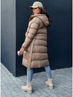 Dámsky prešívaný kabát GLAMMANT beige FashionStreet TY4354