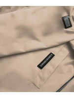 Jednoduchá béžová dámska bunda (B8018-12)