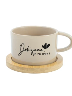 ĎAKUJEME ZA VŠETKO! - krémový pohár na makrónky 200 ml