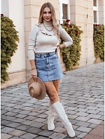 Dámsky sveter NOAH light beige FashionStreet MY1411 Dámsky sveter NOAH light beige FashionStreet MY1411