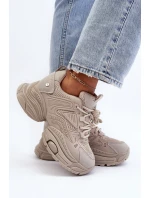 Sneakersy Na Masywnej Podeszwie GOE NN2N4046 Beżowe