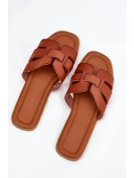 Klapki Damskie Na Płaskim Obcasie Camel Mirona