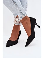 Materiálové Podpatky Lodičky Černé Lelissey