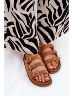 Klapki Damskie Z Paskami I Klamrami Camel Uliri