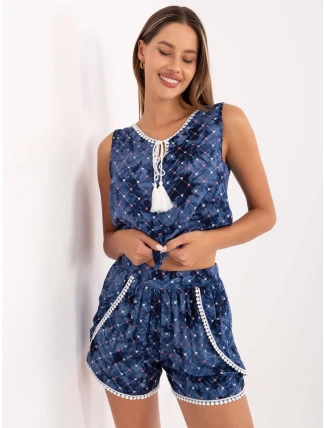 Šortky AT SN 2501A.02 tmavo modrá