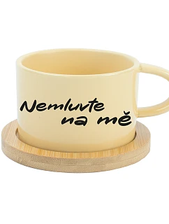 NEMLUVTE NA MĚ – žltý hrnček Makronka 200 ml