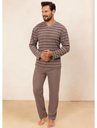 Regina 490 long/r M-2XL Z25/26 pánske froté pyžamo Regina 490 long/r M-2XL Z25/26 pánske froté pyžamo