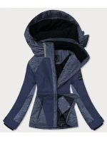 Dámska zimná lyžiarska bunda navy blue/melange (b2356)