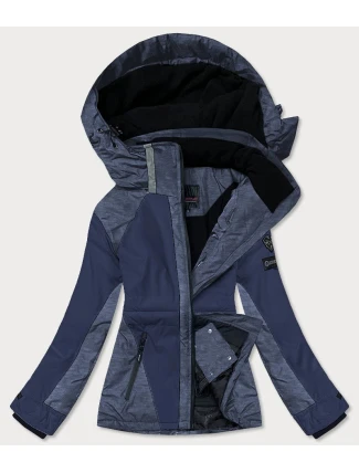 Dámska zimná lyžiarska bunda navy blue/melange (b2356)