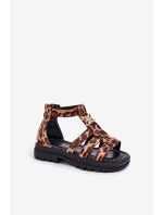 Dievčenské sandále Gladiators so zlatými detailmi Panther Vesira Dievčenské sandále Gladiators so zlatými detailmi Panther Vesira