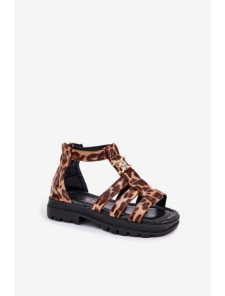 Dievčenské sandále Gladiators so zlatými detailmi Panther Vesira Dievčenské sandále Gladiators so zlatými detailmi Panther Vesira