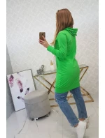 Mikina s kapucňou svetlo zelená
