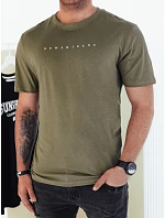 Pánske zelené tričko s potlačou FashionStreet RX5477 Pánske zelené tričko s potlačou FashionStreet RX5477