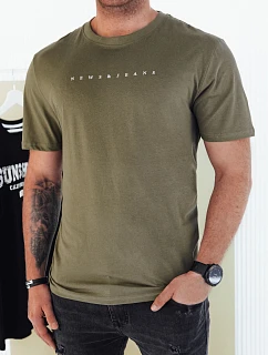 Pánske zelené tričko s potlačou FashionStreet RX5477