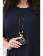 Nadrozmerná blúzka s príveskom námornícka modrá