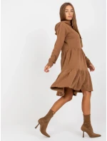 Šaty D10027C30287A6 hnedé