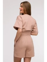 B295 Šortky s vreckami - mocca