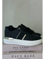 Módne dámske tenisky z eko kože na platforme Black Nevisase