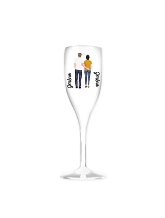 Personalizovaná nerozbitná pohár na prosecco s párom Personalizovaná nerozbitná pohár na prosecco s párom