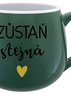 STAY THE SAME - zelený keramický hrnček 300 ml