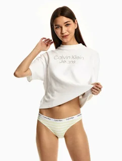 Dámske nohavičky D1618E 5XE biela / žltá - Calvin Klein