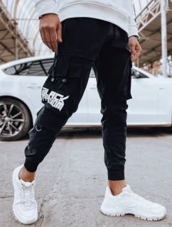 Pánske bojové nohavice čierne FashionStreet UX4303