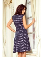 241-1 STELLA Šaty so skladaným výstrihom - BLUE DREAMS