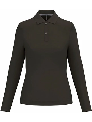 Kariban K 244 Dámske polo tričko s dlhým rukávom z piké 20.K244 tmavá khaki Kariban K 244 Dámske polo tričko s dlhým rukávom z piké 20.K244 tmavá khaki
